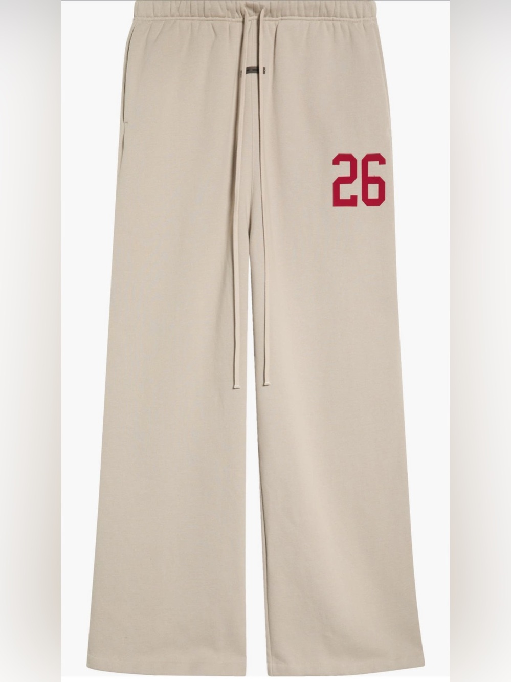 Fear of God Essentials Wide-Leg Sweatpants with Red '26' Graphic